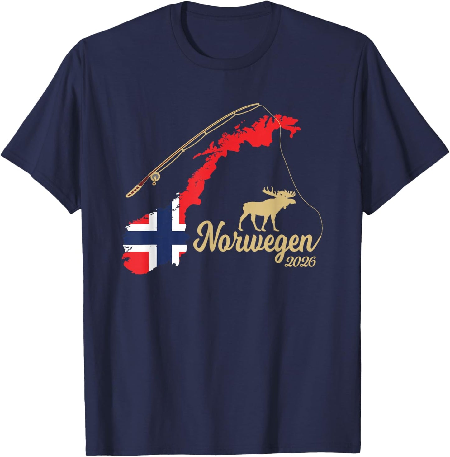 Norwegen 2026 Wildnis & Abenteuer T-Shirt - T-Shirt | Navy