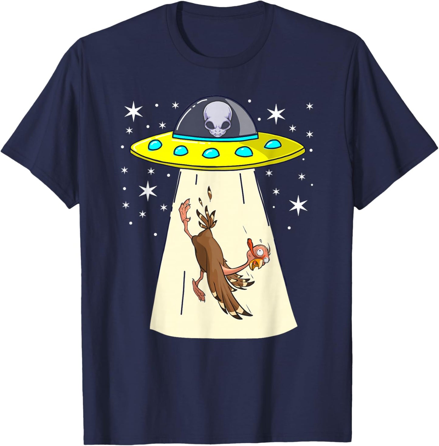 Alien Costume Ufo Thanksgiving Save a Turkey Family Funny T-Shirt - T-Shirt | Navy