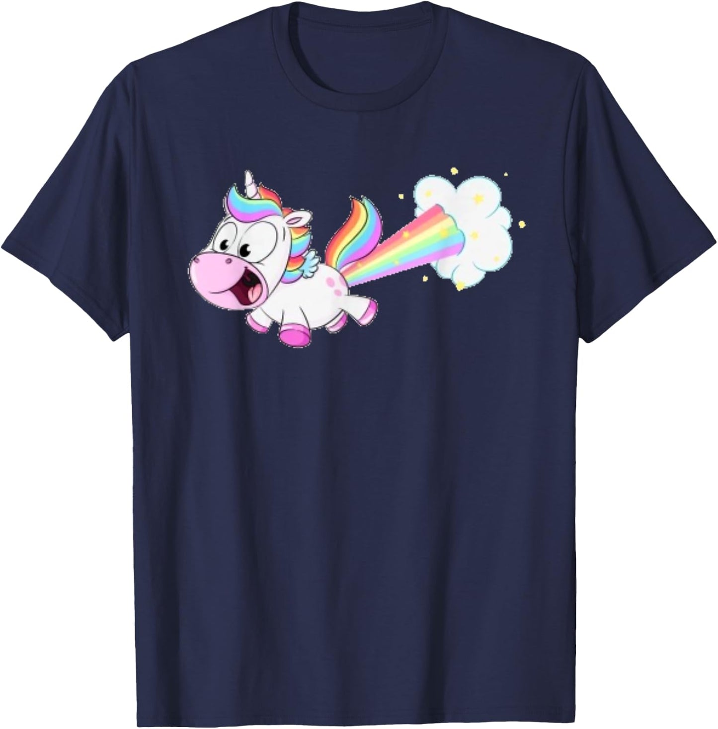 Farting Unicorn T shirt Funny Rainbow Farts T-Shirt - T-Shirt | Navy