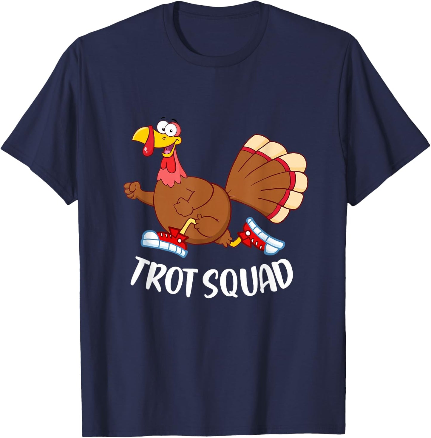 Funny Turkey Trot Squad T-Shirt - T-Shirt | Navy