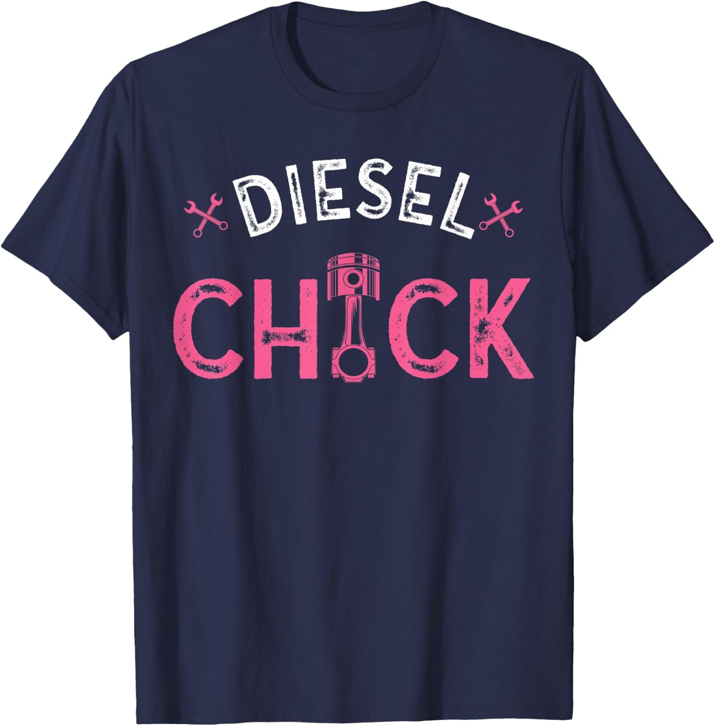 Diesel Chick Funny Truck Mechanic Women's T-Shirt - T-Shirt | Navy