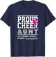 Cheerleading Graphic - Proud Cheer Aunt T-Shirt - T-Shirt | Navy