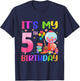 It's My 5th Birthday Girl Candy Candyland 5 Year Old T-Shirt - T-Shirt | Navy