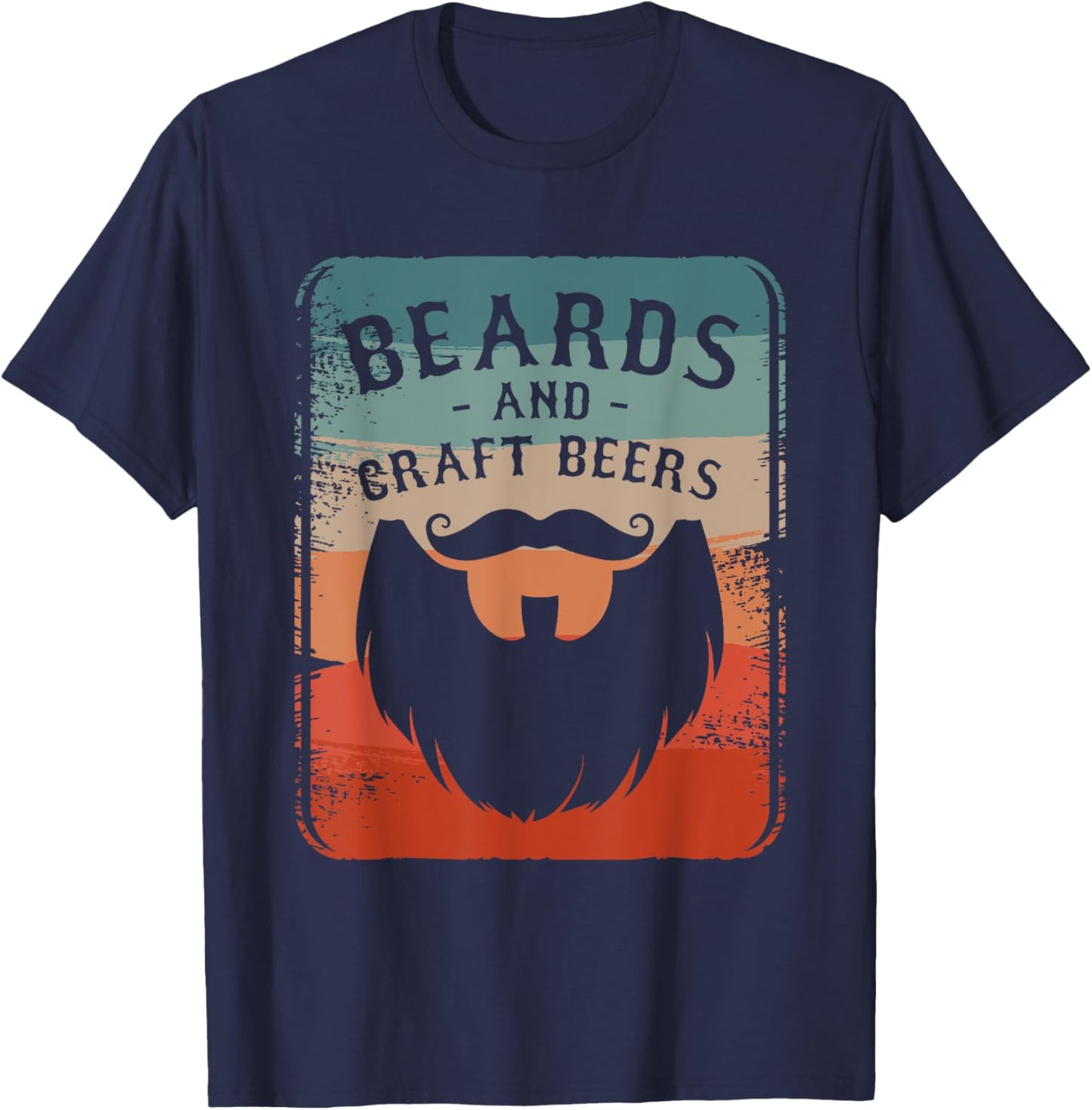 Beards And Craft Beers Homebrewing Brewing Beer Brewer T-Shirt - T-Shirt | Navy