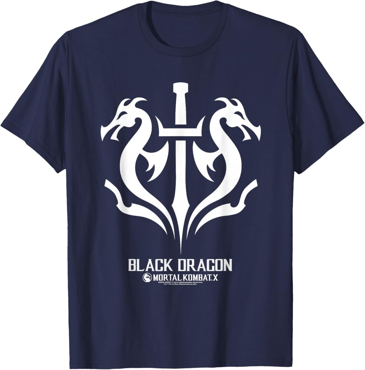 Mortal Kombat X Black Dragon T-Shirt - T-Shirt | Navy