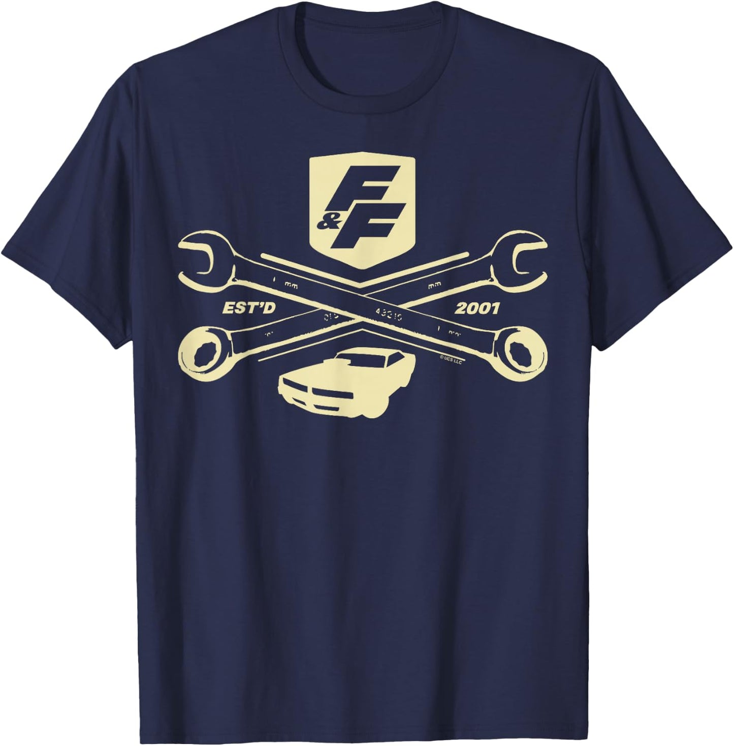 Fast & Furious EST'D 2001 Crossed Wrench Logo T-Shirt - T-Shirt | Navy