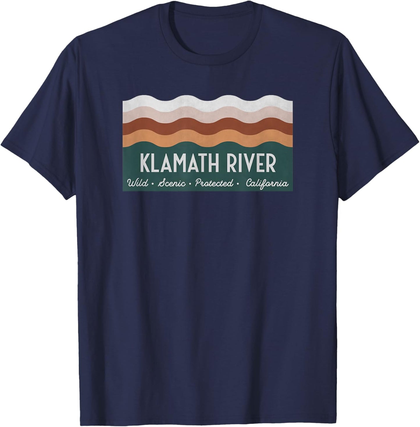 Wild Scenic Protected California - Klamath River T-Shirt - T-Shirt | Navy