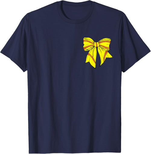 Softball Bow Game Day Coquette Women Front and Back Print