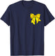 Softball Bow Game Day Coquette Women Front and Back Print T-Shirt - T-Shirt | Navy