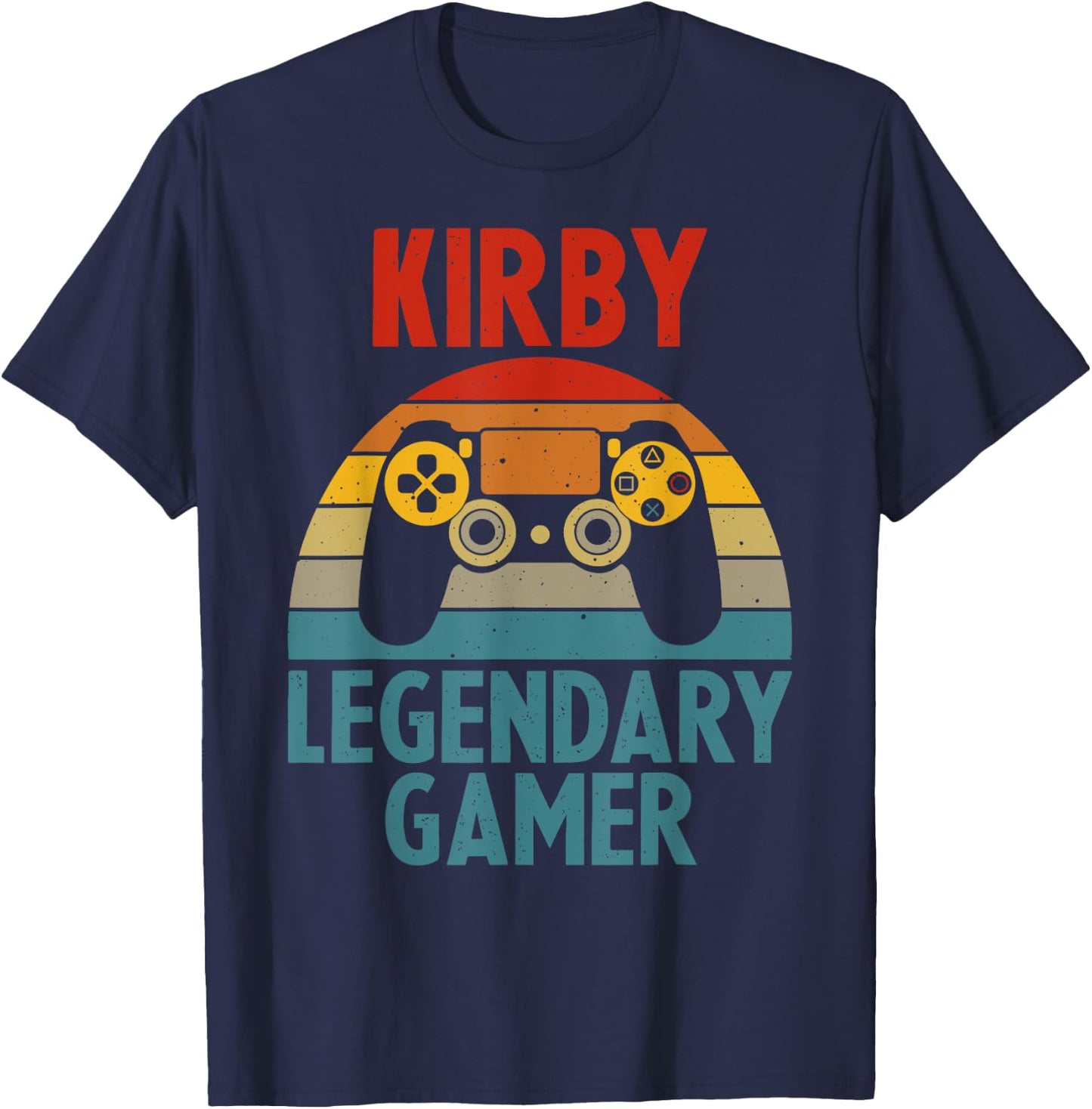 KIRBY Gift Name Personalized Funny Gaming Geek Birthday T-Shirt - T-Shirt | Navy