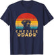 Vintage Cool Chessie Dad Dog Lovers Paw Print Fathers Day T-Shirt - T-Shirt | Navy