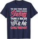 Race Girlfriend Funny Racing Girlfriend Of A Racer T-Shirt - T-Shirt | Navy