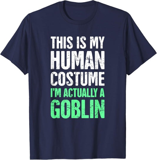Goblin Fantasy Creature Medieval Goblin Creature / Fantasy World Hobgoblin Goblin T-Shirt - T-Shirt | Navy