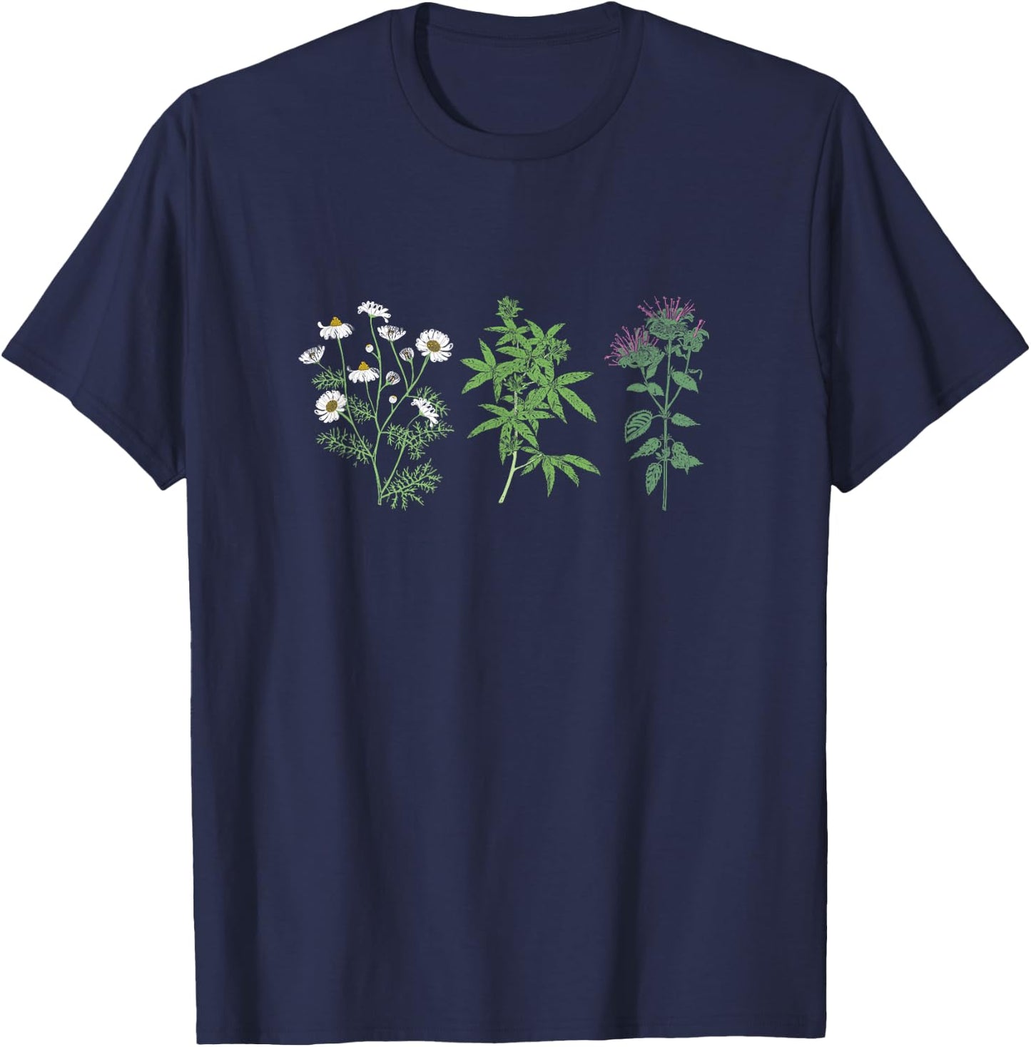 Vintage Botanical Beautiful Flower Lover Pun Gardener T-Shirt - T-Shirt | Navy