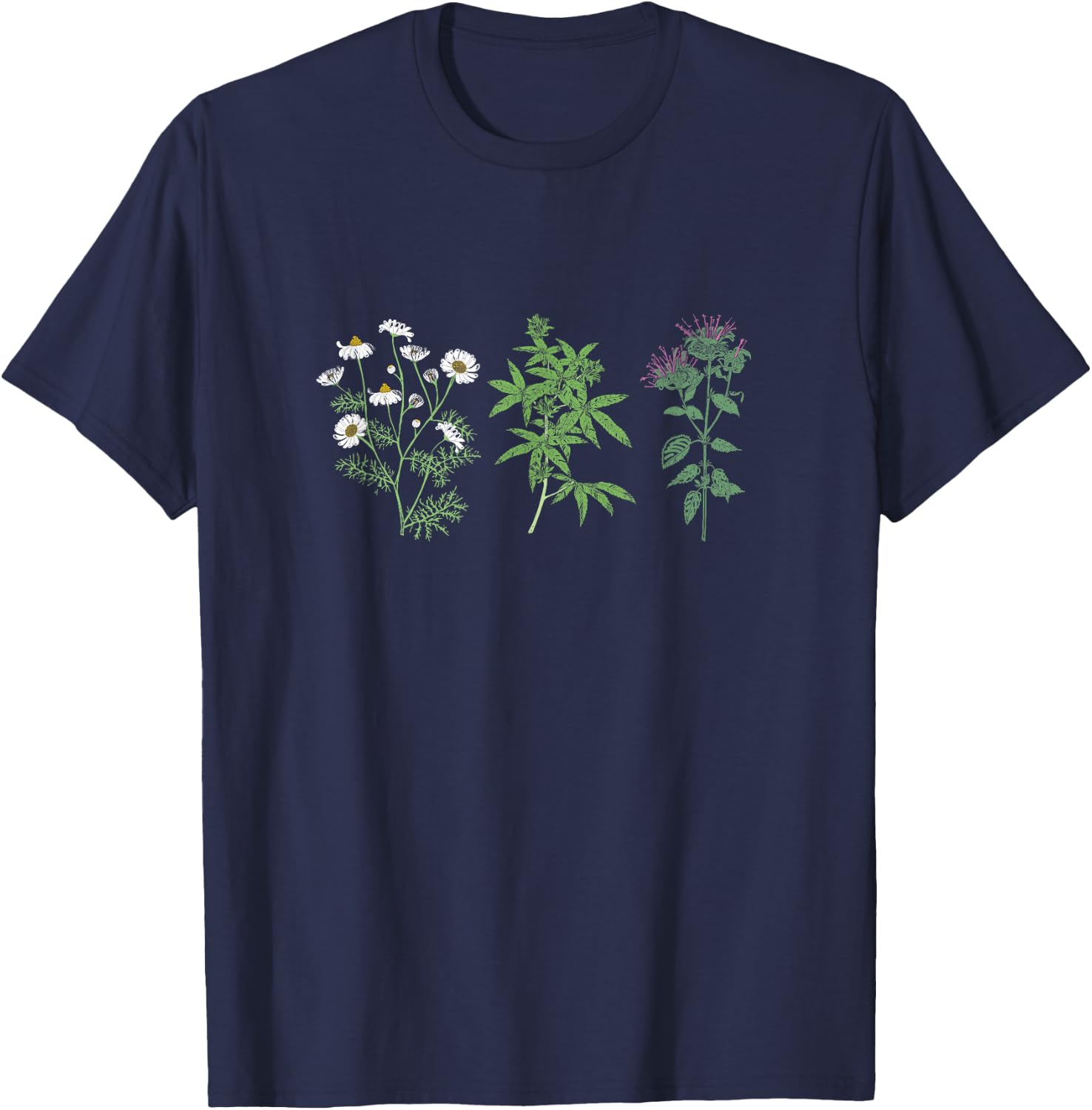 Vintage Botanical Beautiful Flower Lover Pun Gardener T-Shirt - T-Shirt | Navy