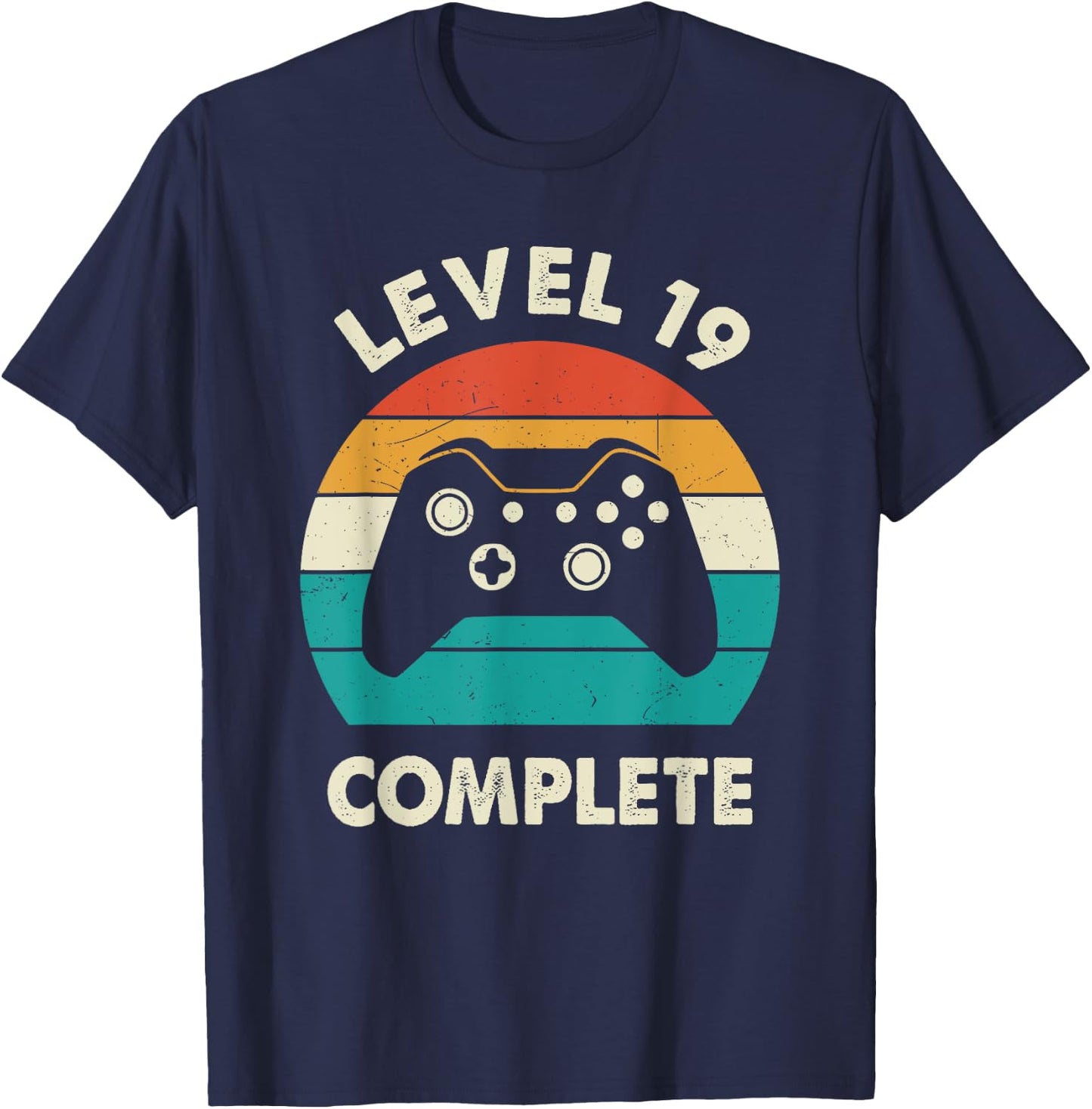 Level 19 Complete 19th Wedding Anniversary Her Funny T-Shirt - T-Shirt | Navy