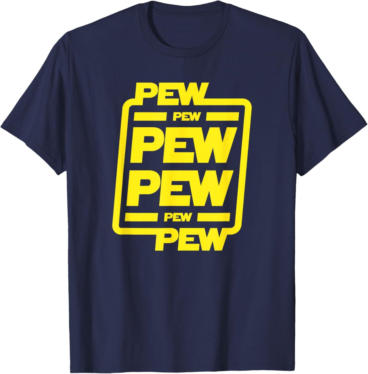 Pew pew pew | Funny nerdy science fiction T-Shirt - T-Shirt | Navy