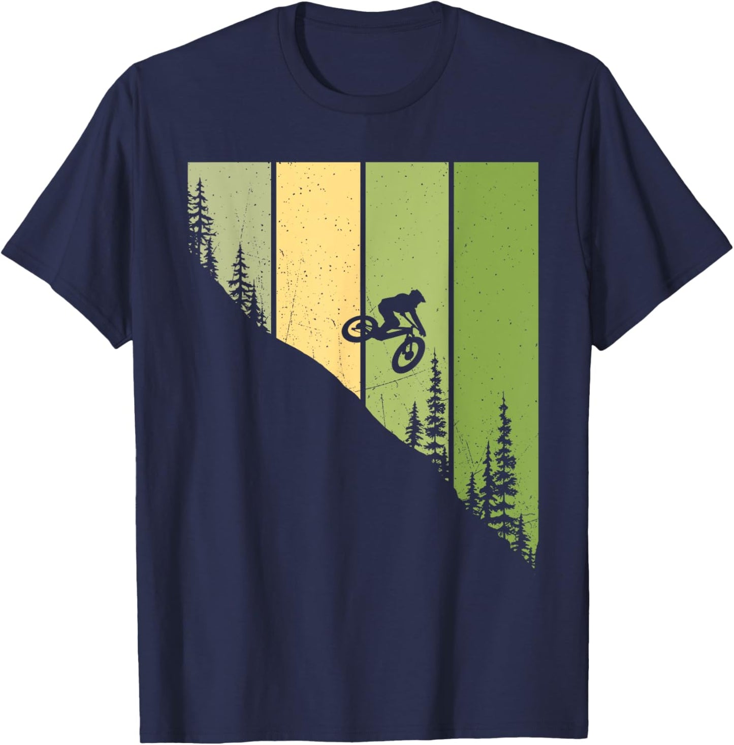 Downhill Rider MTB - Mountain Biking Bike Biker Riding T-Shirt - T-Shirt | Navy