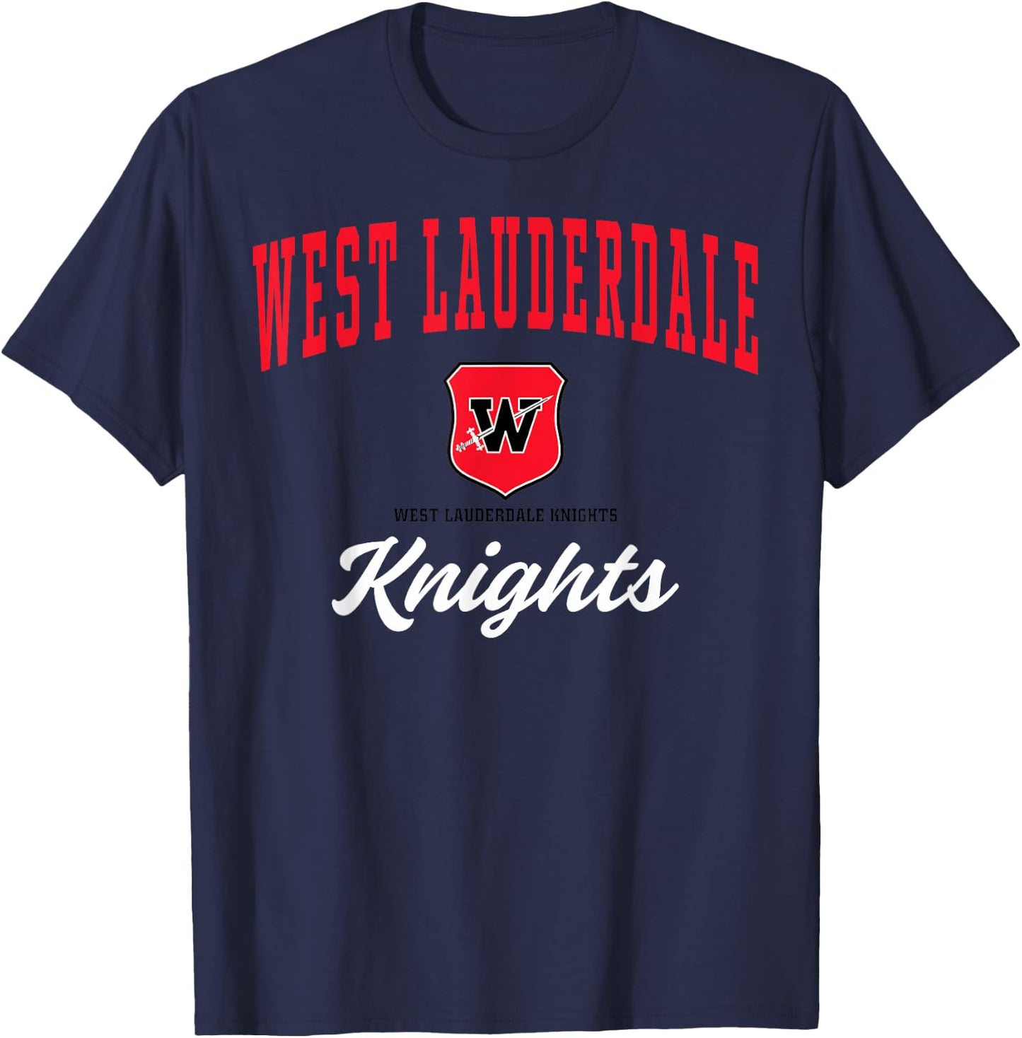 West Lauderdale High School Knights C3 T-Shirt - T-Shirt | Navy