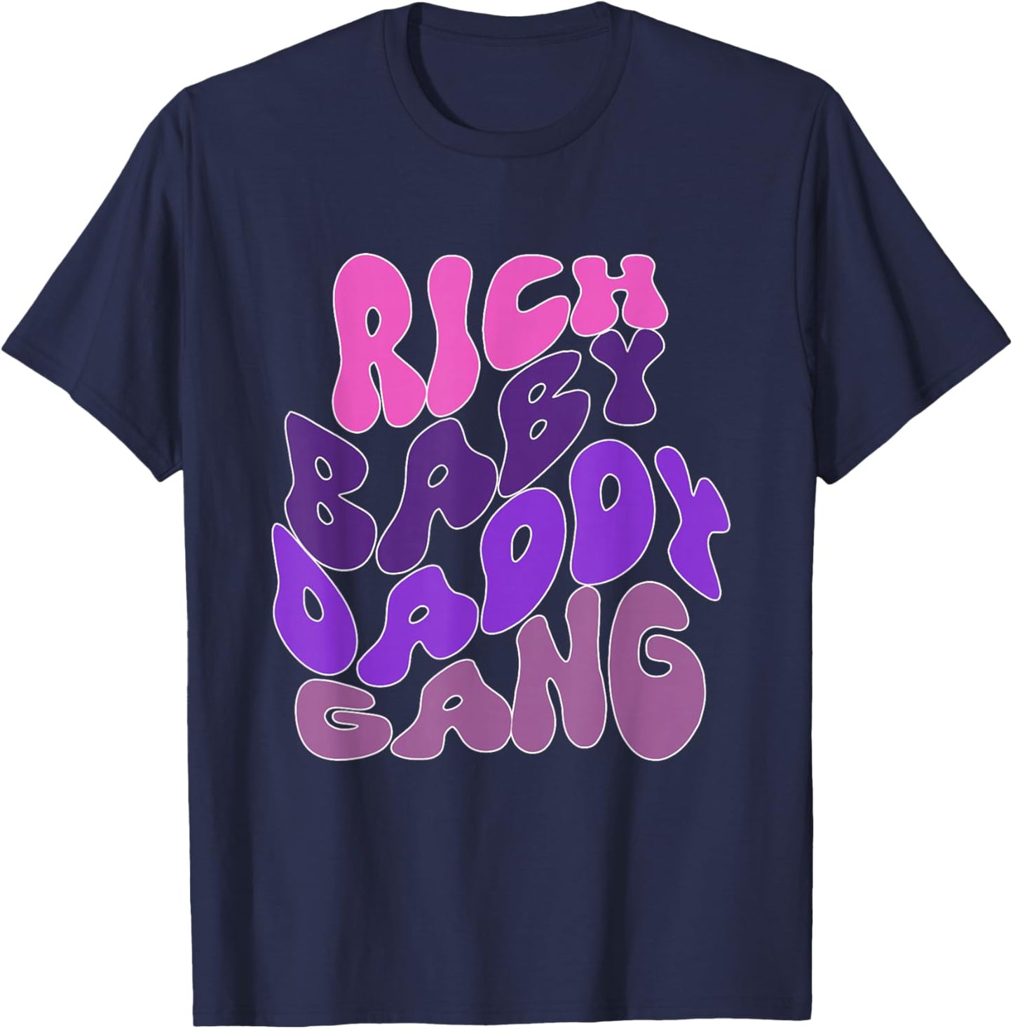 Rich Baby Daddy Gang Apparel , Small, Black T-Shirt - T-Shirt | Navy