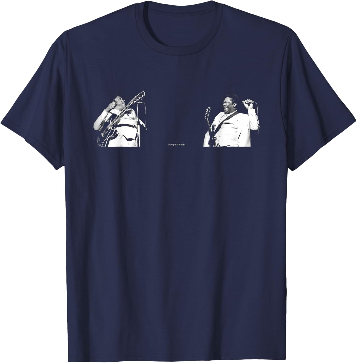 Guitarist BB King Hammersmith Odeon 1980 By Virginia Turbett T-Shirt - T-Shirt | Navy