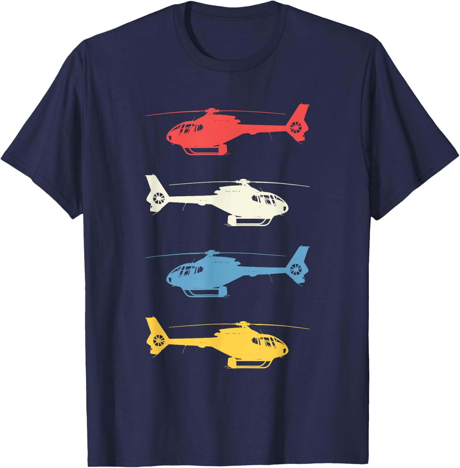 Helicopter Pilot Vintage Aviation Flying Helicopters Pilots T-Shirt - T-Shirt | Navy