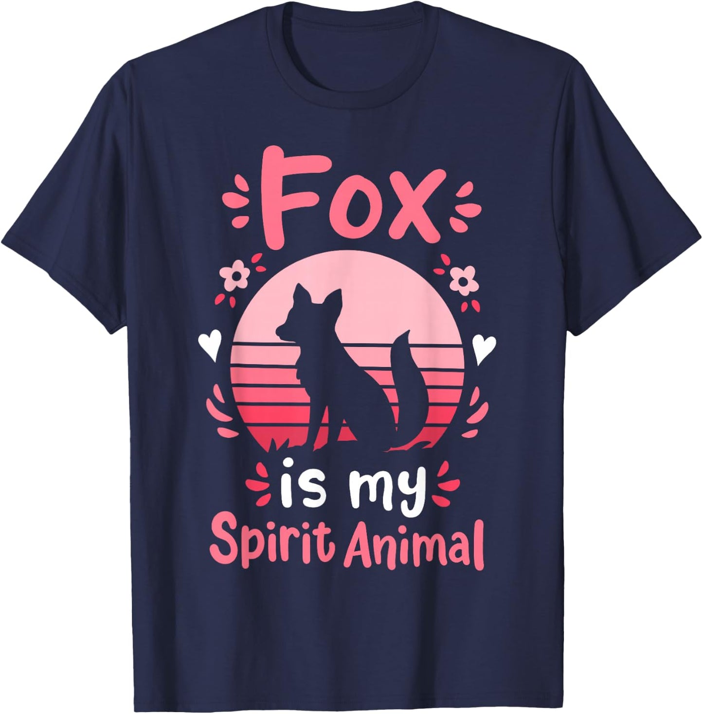 Fox Spirit Animal T-Shirt - T-Shirt | Navy