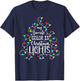 My Favorite Color Is Christmas Lights Funny Xmas Family T-Shirt - T-Shirt | Navy