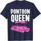 Best Pontoon Queen Art Girls Pontoon Boat Captain T-Shirt - T-Shirt | Navy