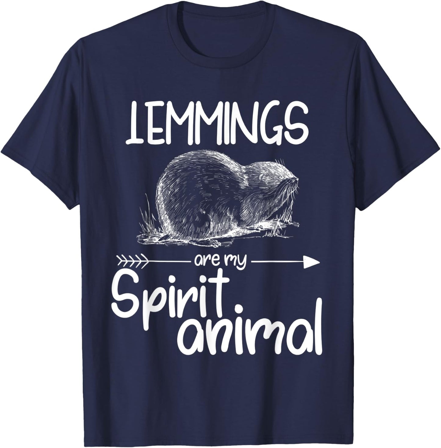 Lemmings Are My Spirit Animal Gift Women Rodent T-Shirt - T-Shirt | Navy