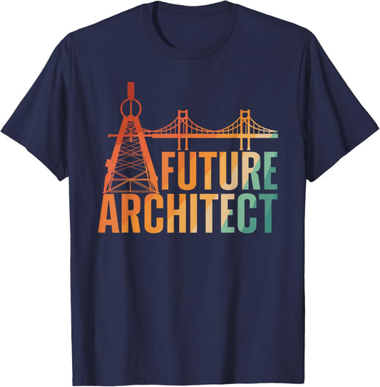 Cool Future Architect Art Boy Girl Kids Architecture Student T-Shirt - T-Shirt | Navy