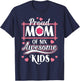 Mama Mother Proud Mom Of six Awesome Kids Mother's Day T-Shirt - T-Shirt | Navy