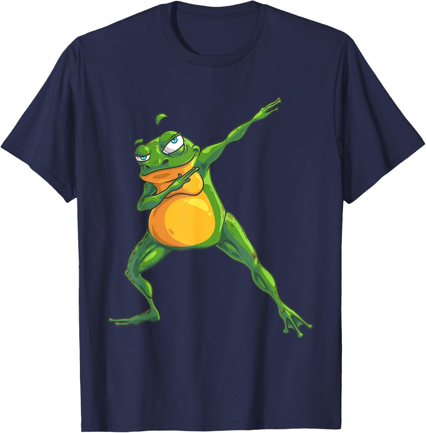 Cool Dabbing Frog | Funny Hip-hop Tadpole Dancing Lover Gift T-Shirt - T-Shirt | Navy