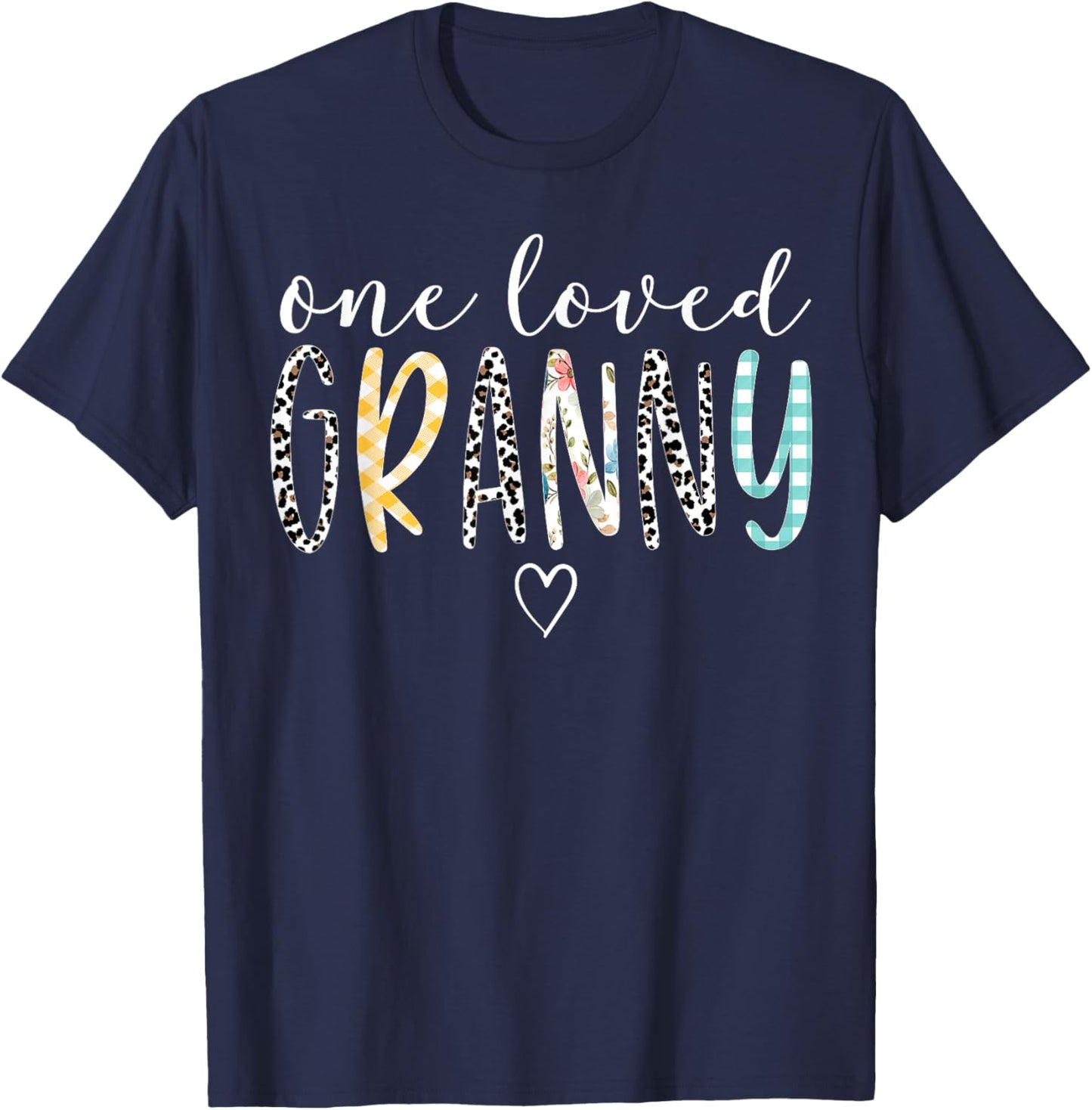 Granny Gifts Women One Loved Granny Mother's Day T-Shirt - T-Shirt | Navy