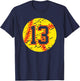 Softball Number 13 Mom Show Support Favorite Player T-Shirt - T-Shirt | Navy