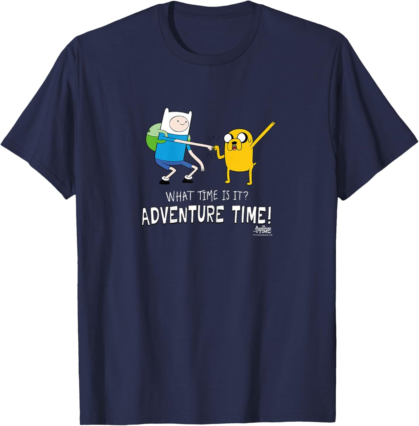 Adventure Time Finn and Jake Fist Bump T-Shirt - T-Shirt | Navy