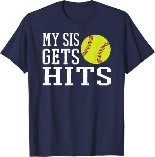 Funny Softball My Sis Gets Hits Brother & Sister Softball