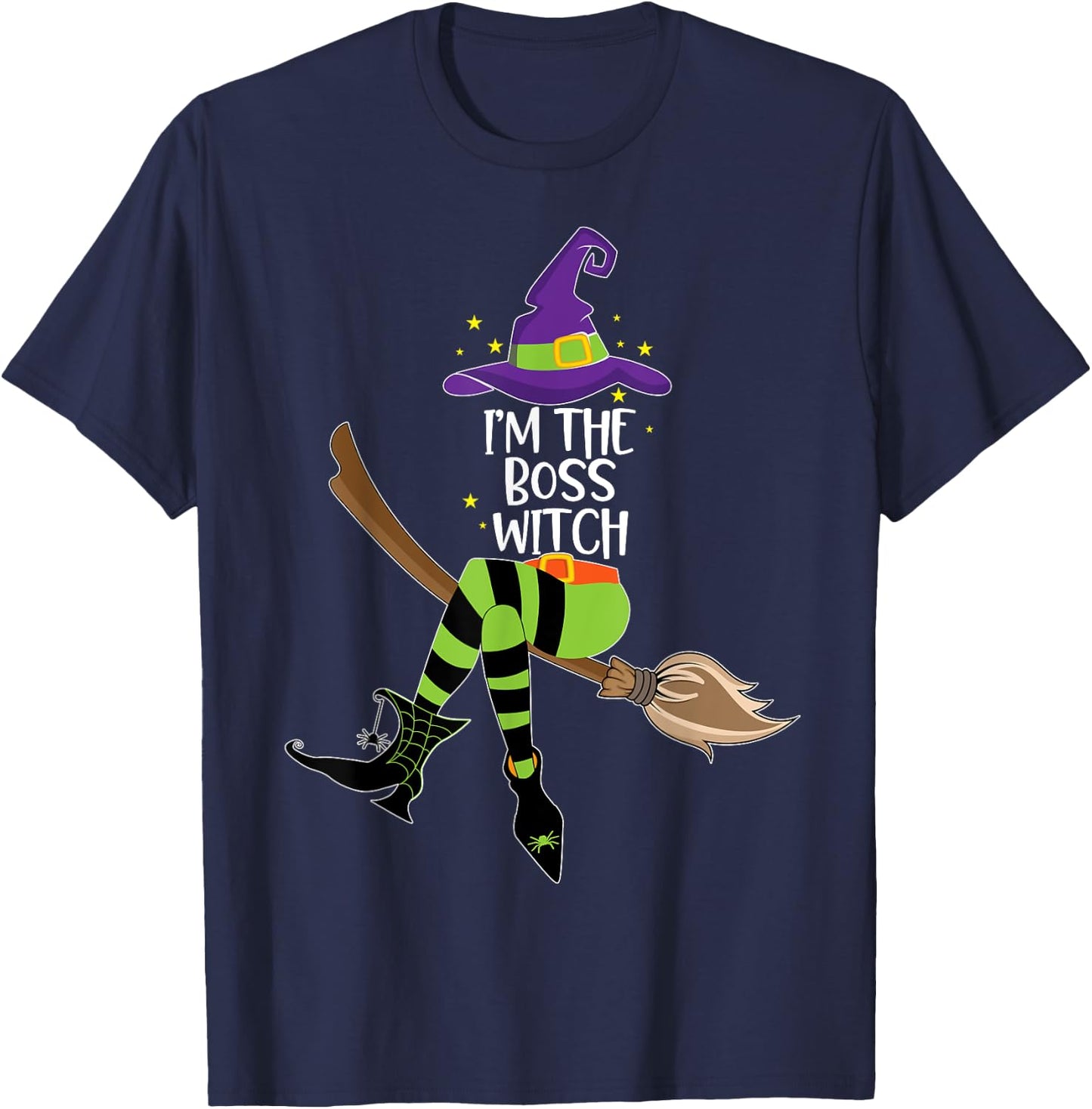 Im the Boss Witch Shirt Halloween Matching Group Costume T-Shirt - T-Shirt | Navy
