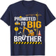 Promoted To Big Brother Construction Truck Excavator Graphic T-Shirt - T-Shirt | Navy