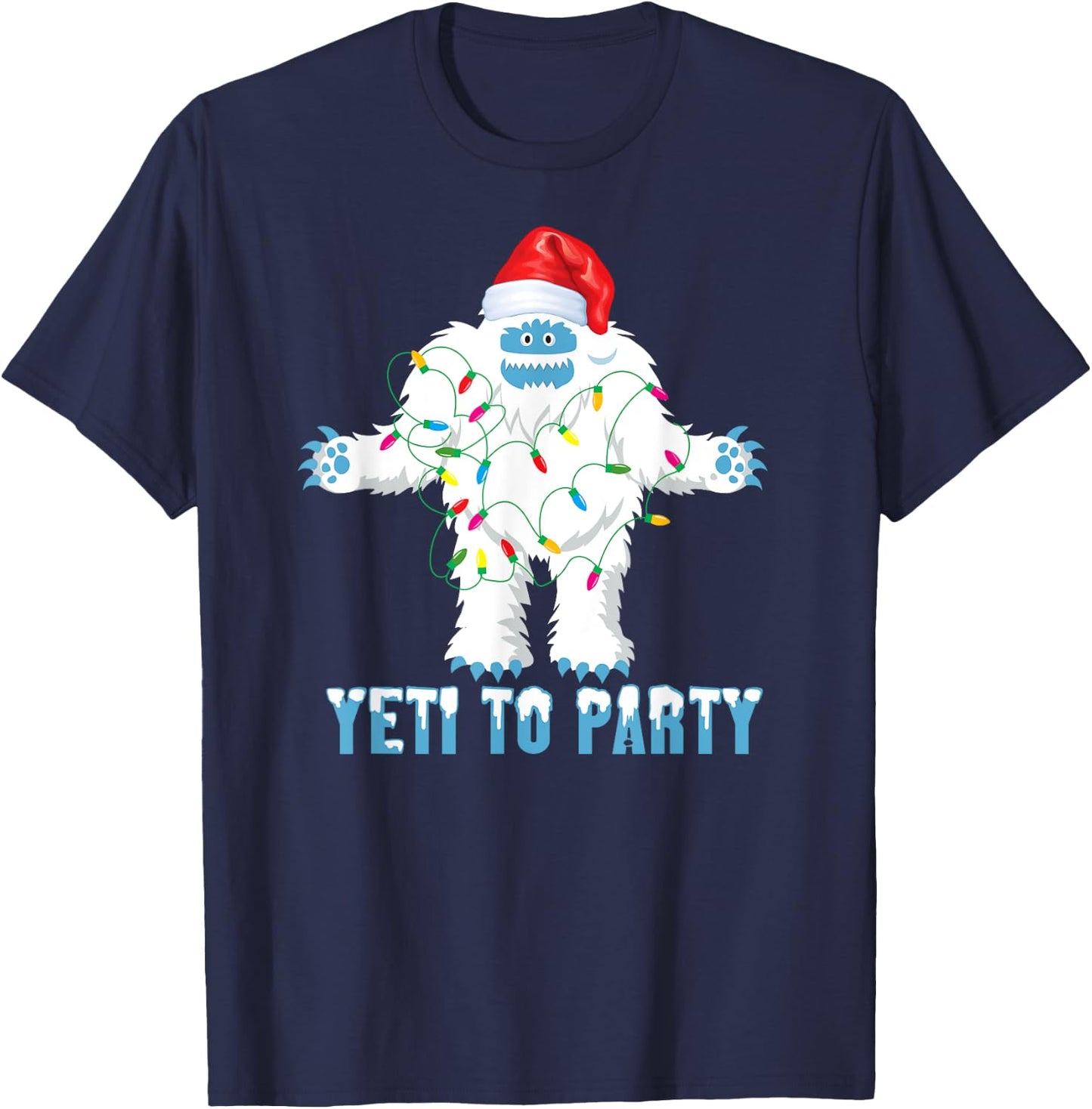 Christmas Yeti To Party shirt Cute Yeti for Christmas T-Shirt - T-Shirt | Navy