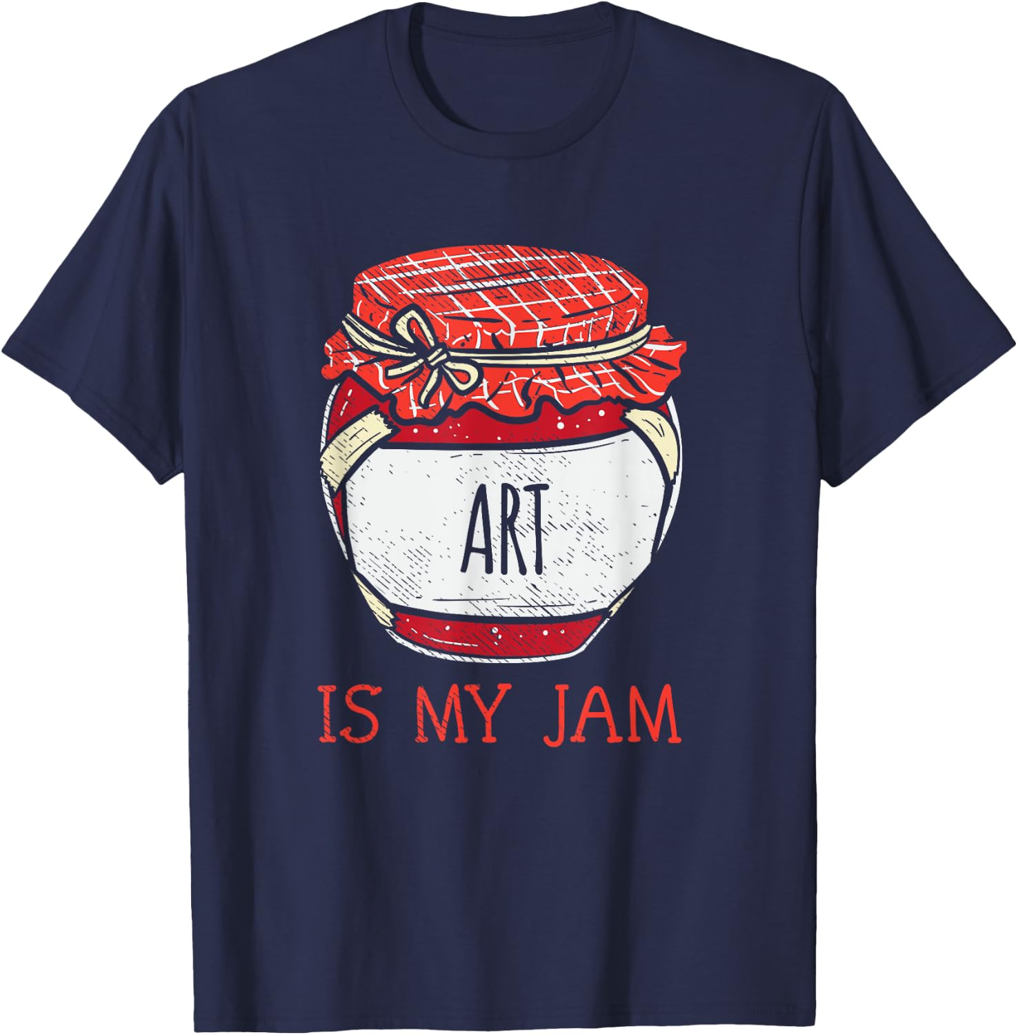 Fun Cute Art Is My Jam T-Shirt - T-Shirt | Navy