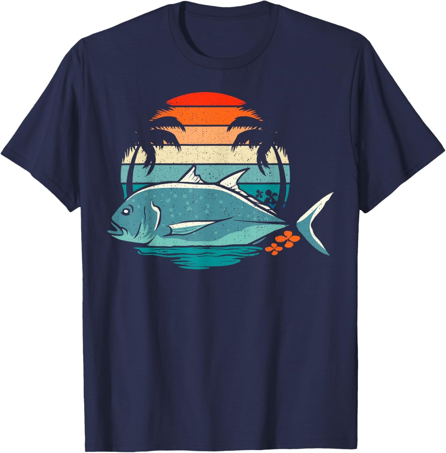 Ulua Fishing Native Hawaiian Design for a Ulua fisherman T-Shirt - T-Shirt | Navy