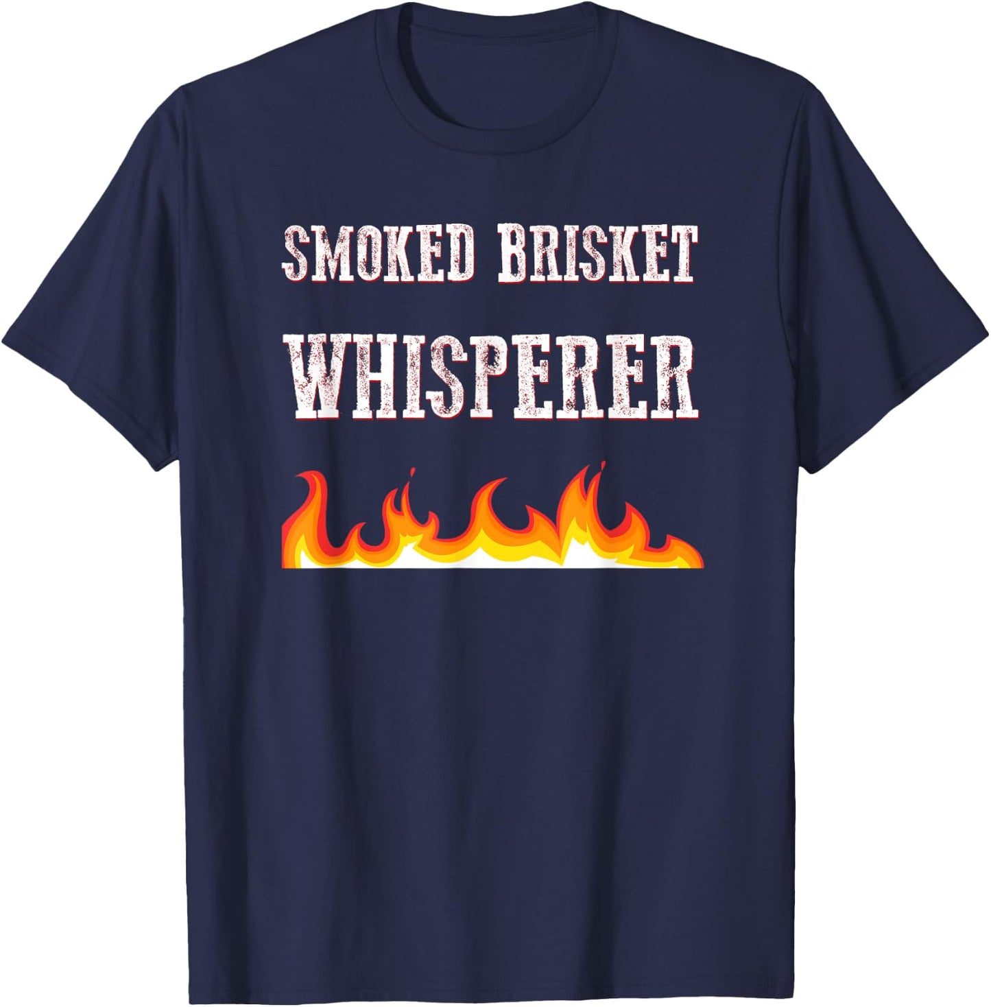 BBQ Theme - Smoked Brisket Whisperer - Smoking Meat Barbecue T-Shirt - T-Shirt | Navy