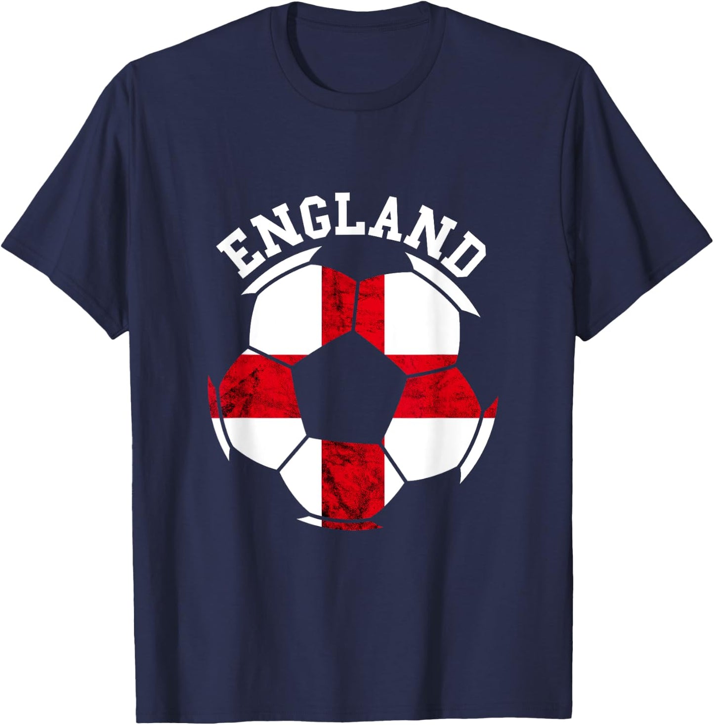 England Soccer Ball English Pride England St George's Cross T-Shirt - T-Shirt | Navy