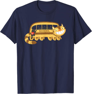 Cats In A Catbus Headed To School Schoolcatbus T-Shirt - T-Shirt | Navy