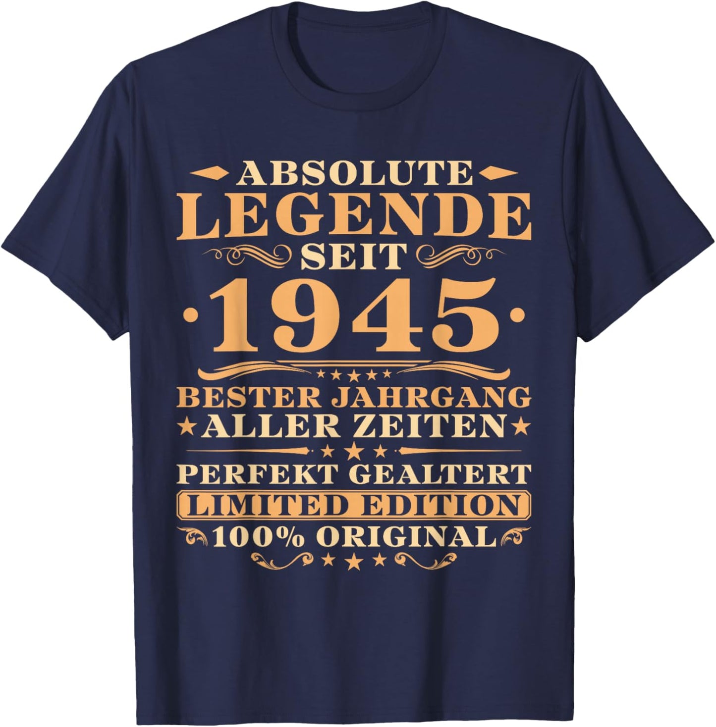 80. Geburtstag Absolute Legende Jahrgang 1945 T-Shirt - T-Shirt | Navy