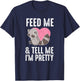 Feed Me I'm Pretty Trash Animal Cute Raccoon Heart Women T-Shirt - T-Shirt | Navy