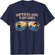 Riptides and Tan Lines Beach Sunbathing Ocean Tanning T-Shirt - T-Shirt | Navy