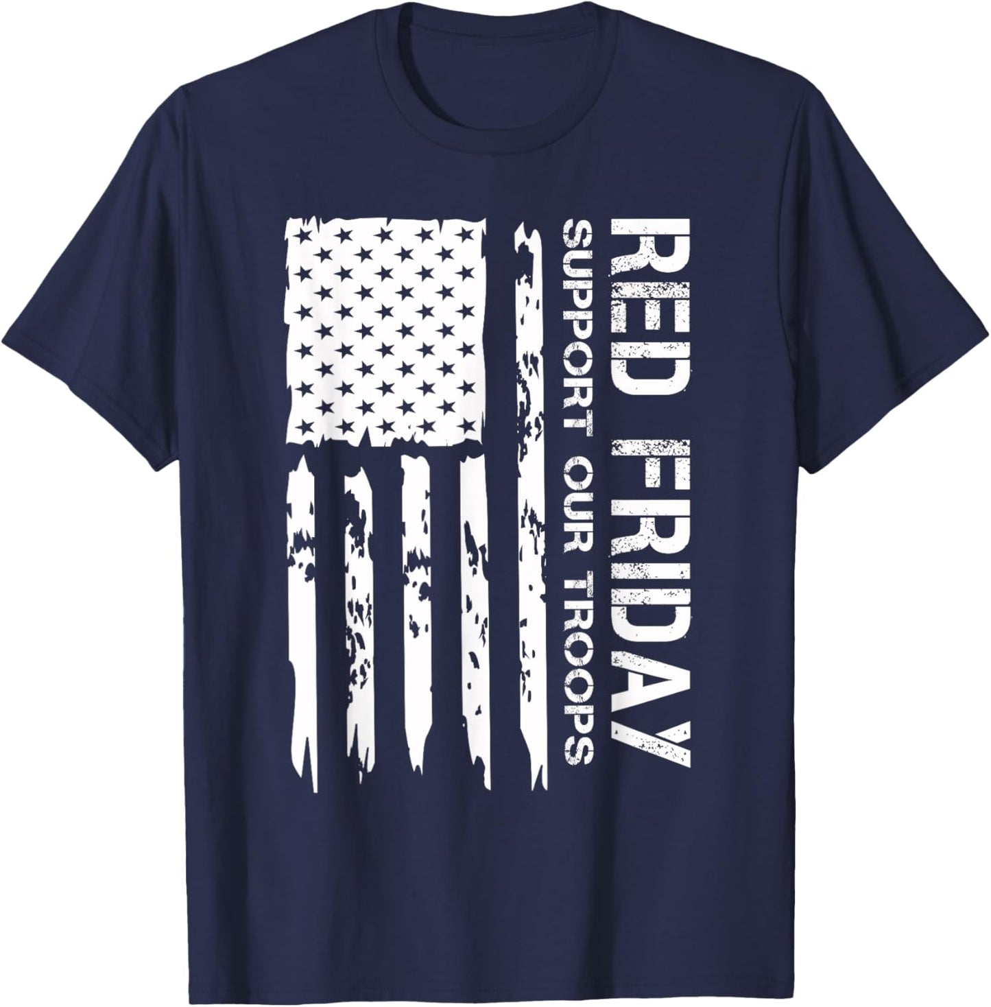 American Flag Red Friday Military Remember Everyone Deployed Women Men T-Shirt - T-Shirt | Navy