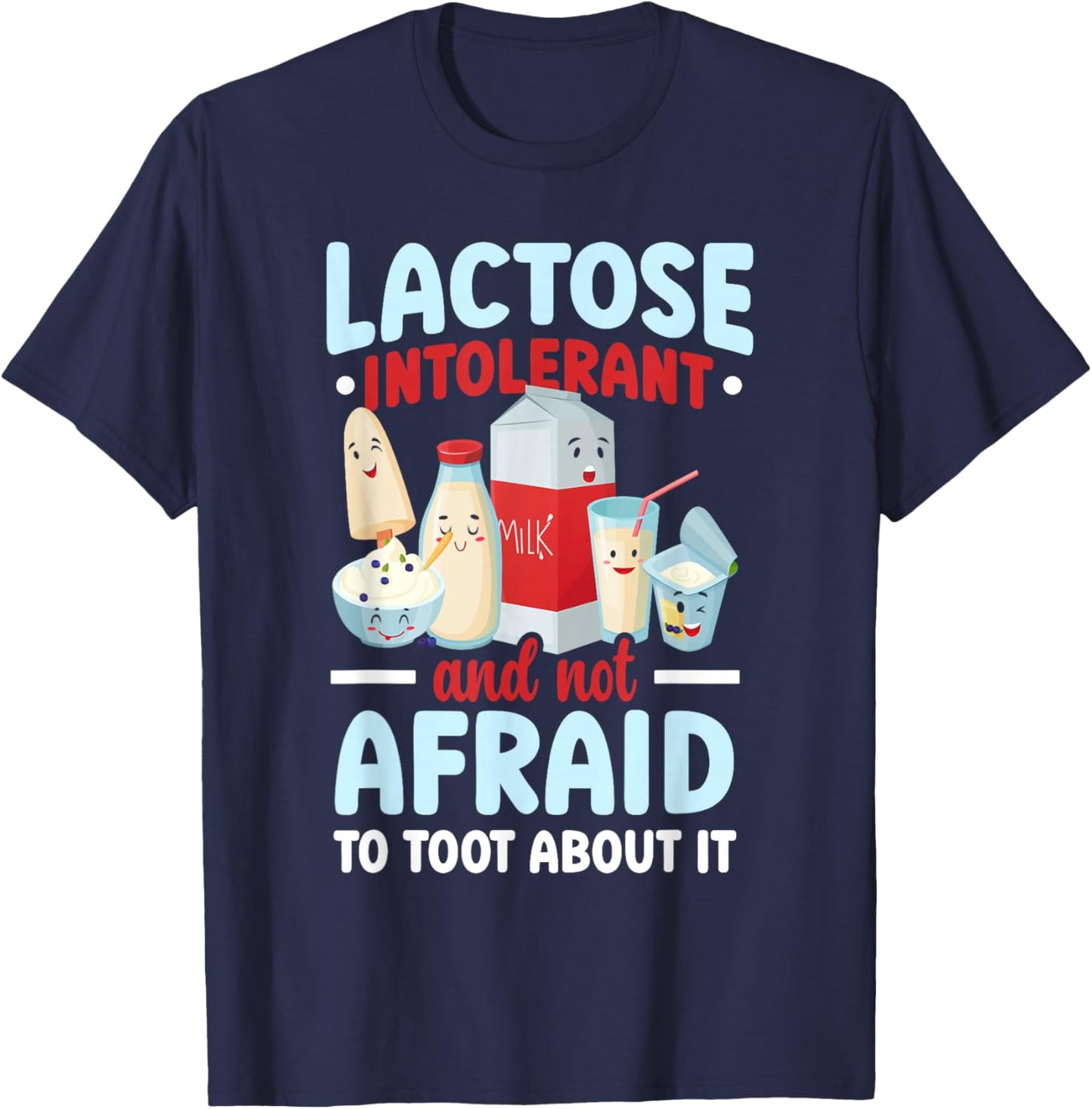 Milk Funny Lactose Intolerant Cheese T-Shirt - T-Shirt | Navy